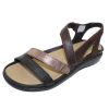 Women'S Naot Footbed | Naot Women'S Whetu In Soft Black/Radiant Copper/Soft Brown Leather