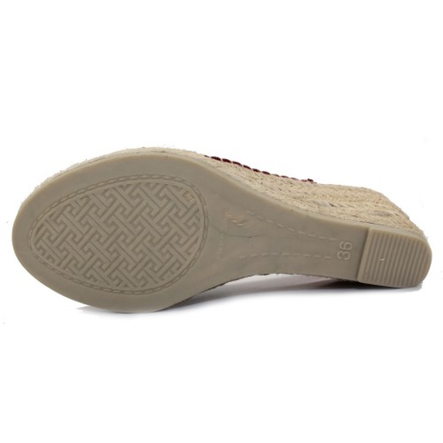 Women'S Toni Pons Platforms | Toni Pons Women'S Teia In Burgundy Multi Canvas/Suede