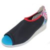 Women'S Arche Slip Ons | Arche Women'S Gaorey In Noir Stretch Fabric/Multi Cerf Leather - Black