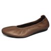 Women'S Arche Ballet | Arche Women'S Laius In Bronze Cerf Metal Leather