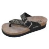 Women'S Mephisto Footbed | Mephisto Women'S Hella Spark In Black Sandalbuck 6000