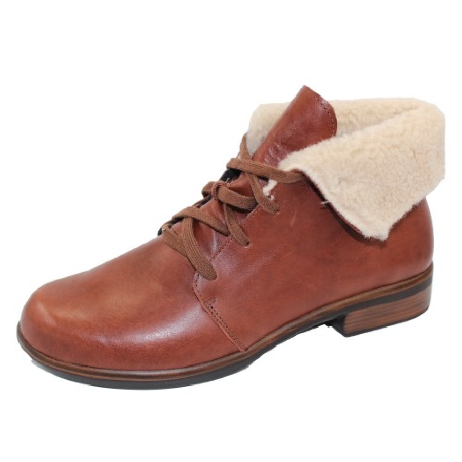 Women'S Naot Lace Up | Naot Women'S Pali In Soft Chestnut Leather