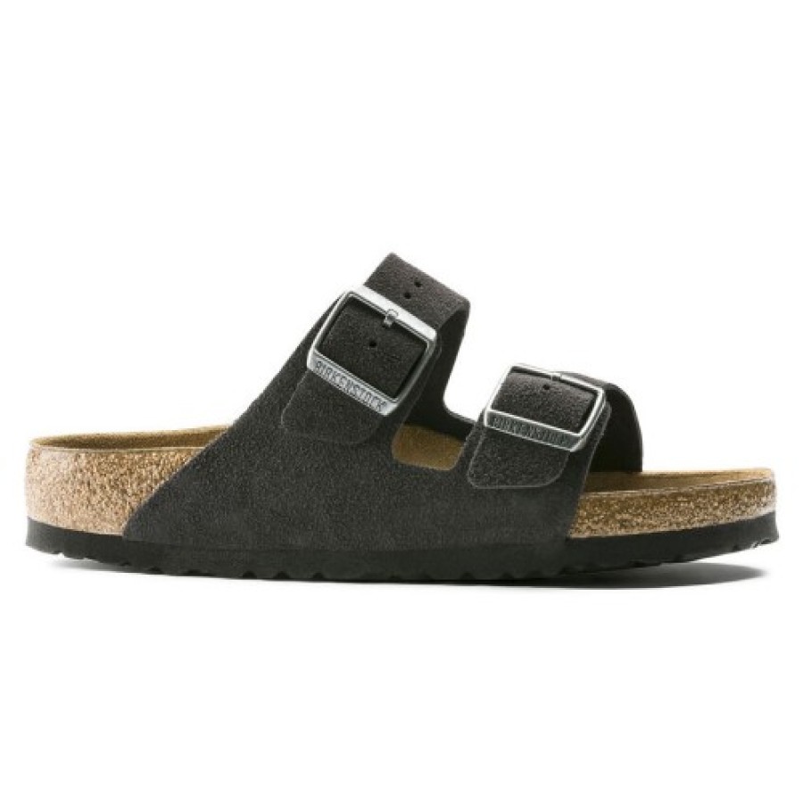 Women'S Birkenstock Walking | Birkenstock Women'S Arizona Soft Footbed In Velvet Gray Suede