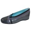 Women'S Thierry Rabotin Slip Ons | Thierry Rabotin Women'S Alena In Black/Charcoal Tafetta Leather