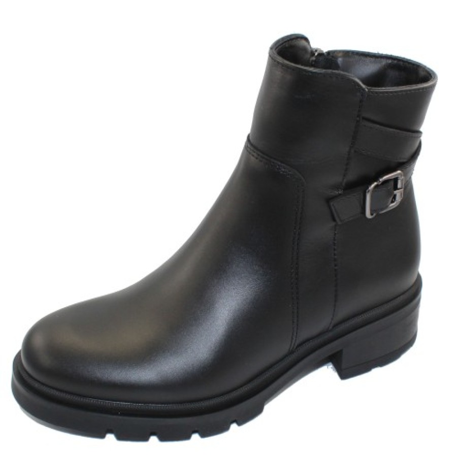 Women'S La Canadienne Ankle Boots | La Canadienne Women'S Shai In Black Waterproof Leather