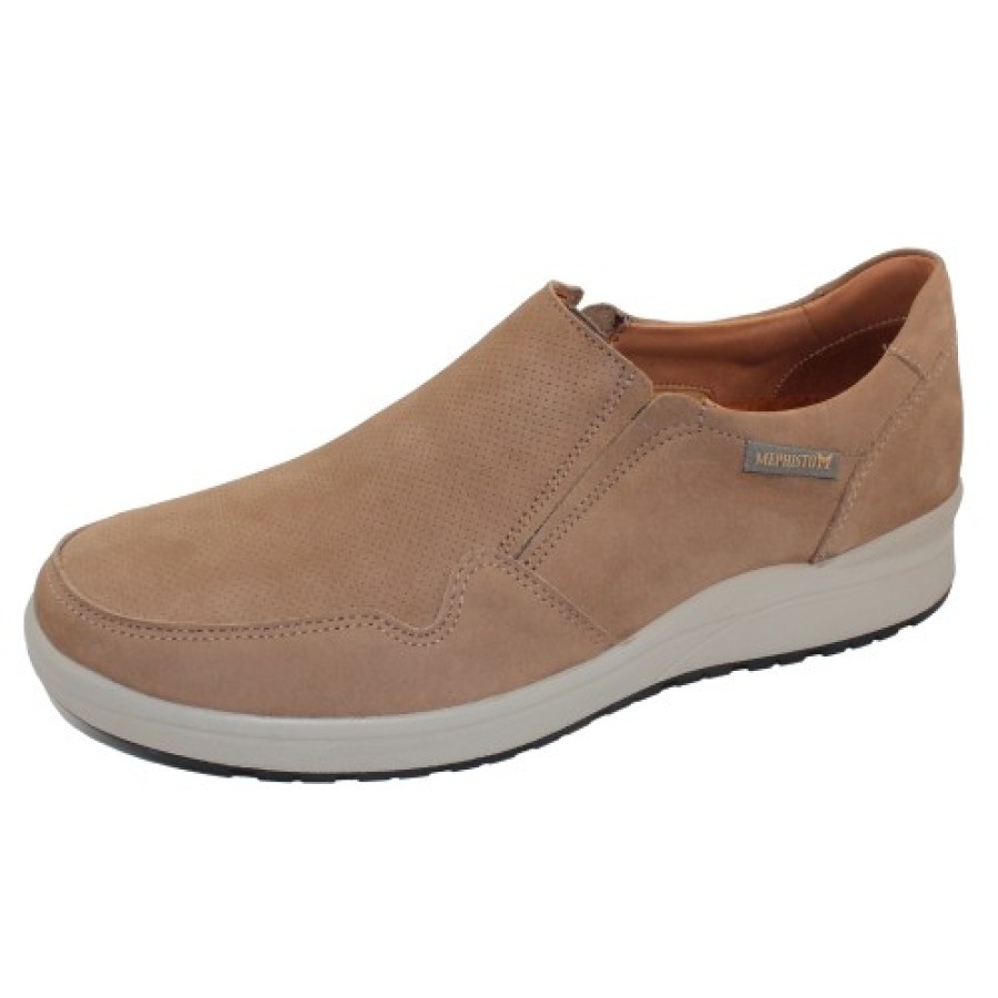 Men'S Mephisto Slip Ons | Mephisto Men'S Valter In Taupe Nomad 25537