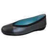 Women'S Thierry Rabotin Flats | Thierry Rabotin Women'S Ghisa In Black/Charcoal Taffeta Leather