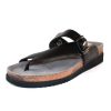 Women'S Mephisto Slides | Mephisto Women'S Helen In Black Waxy Leather 2800