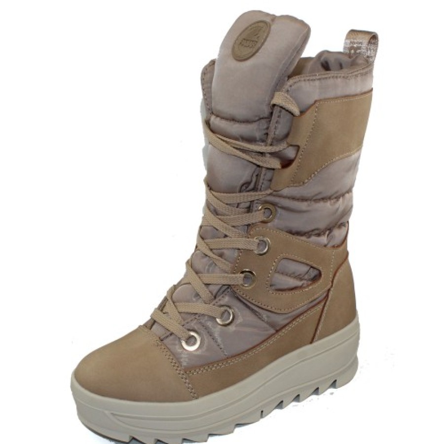 Women'S Pajar Boots & Booties | Pajar Women'S Tyra High In Sand Iron Nylon