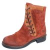 Women'S Casta Boots & Booties | Casta Women'S Rasta In Rust Distressed Suede/Cuoio Brown Leather