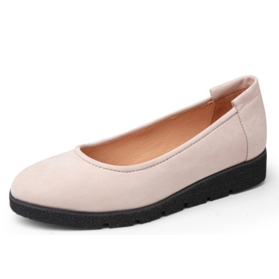 Women'S Yes Brand Shoes Ballet | Yes Brand Shoes Women'S Lucky In Taupe Nubuck