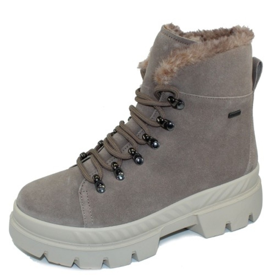 Women'S Ara Lace Up | Ara Women'S Montana In Moon Hydro-Suede