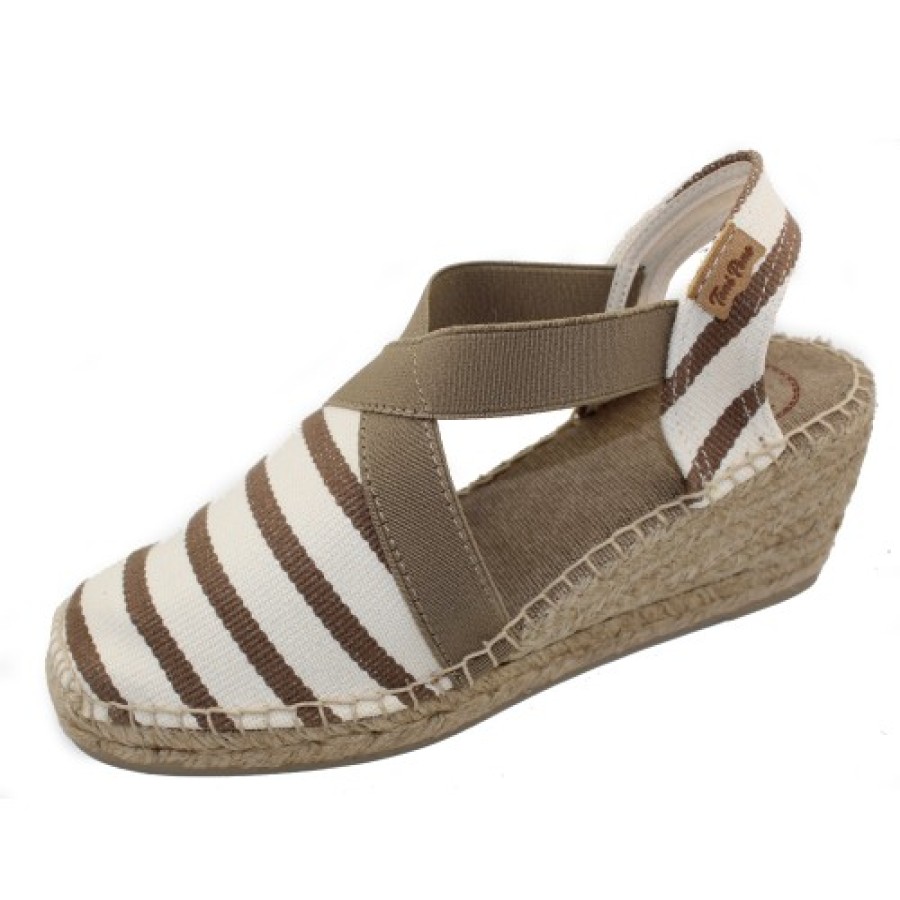 Women'S Toni Pons Wedges | Toni Pons Women'S Tarbes In Ecru/Stone Canvas