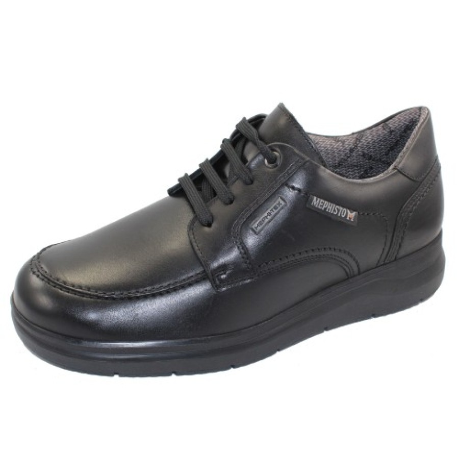 Men'S Mephisto Oxfords | Mephisto Men'S Arthus Mt In Black Antica Leather 8800