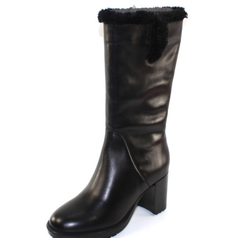 Women'S Valdini Waterproof | Valdini Women'S Jara Wp In Black Waterproof Calfskin Leather