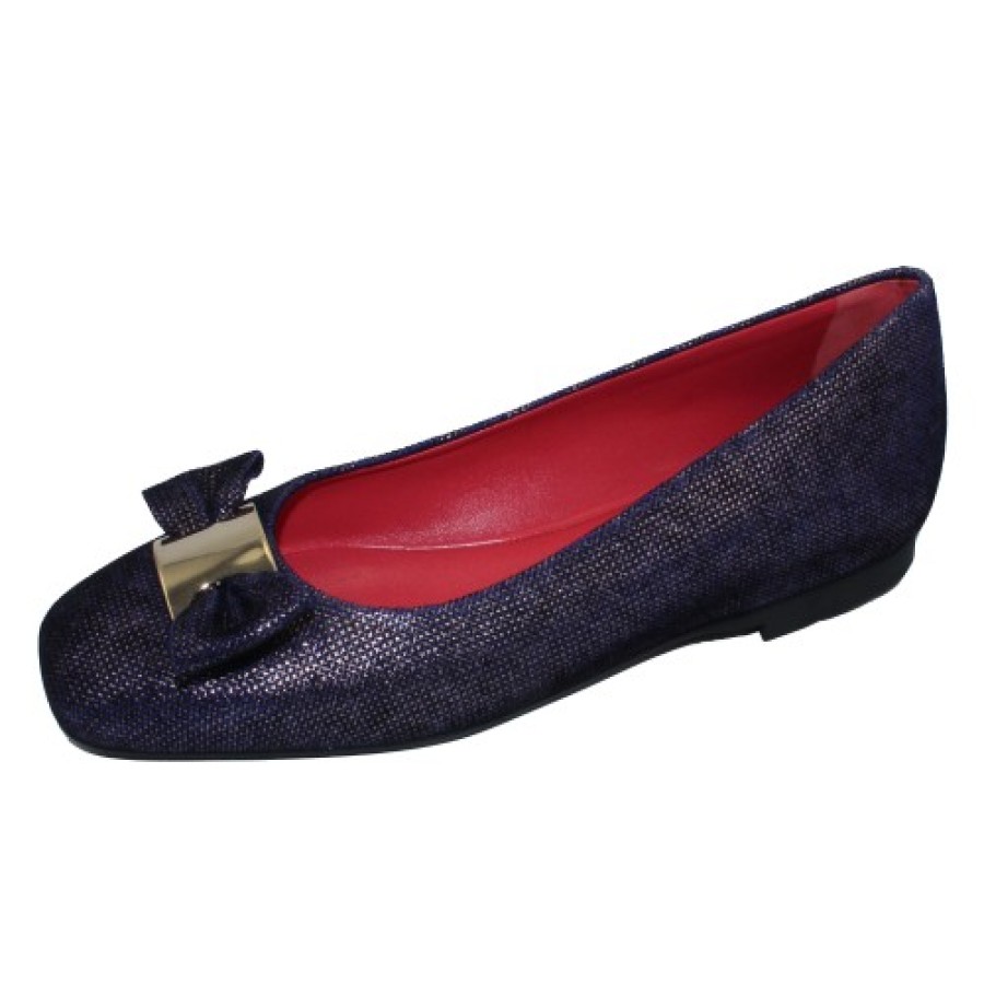 Women'S Pas De Rouge Slip Ons | Pas De Rouge Women'S Donata B1822 In Blue Goffrato