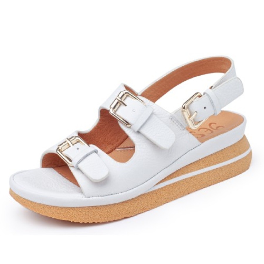 Women'S Yes Brand Shoes Travel | Yes Brand Shoes Women'S Anna In White Plonge Leather