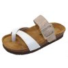 Women'S Naot Footbed | Naot Women'S Fresno In White Pearl Leather/Sand Stone Suede