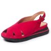 Women'S Yes Brand Shoes Platforms | Yes Brand Shoes Women'S April In Red Kid Suede