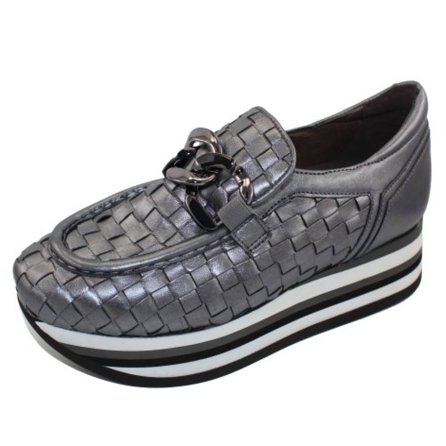 Women'S Softwaves Slip Ons | Softwaves Women'S Alanis 7.78.59 In Pewter Metallic