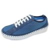 Women'S Eric Michael Slip Ons | Eric Michael Women'S Beatrice In Blue Mesh/Nubuck