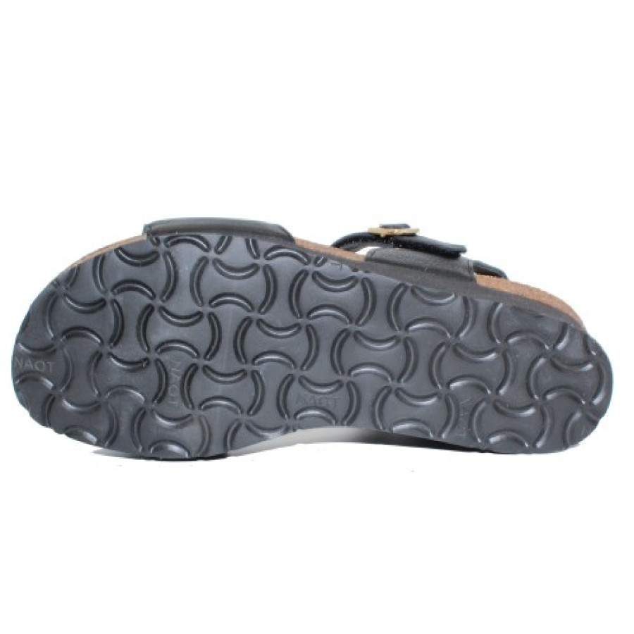 Women'S Naot Footbed | Naot Women'S Aubrey In Soft Black Leather