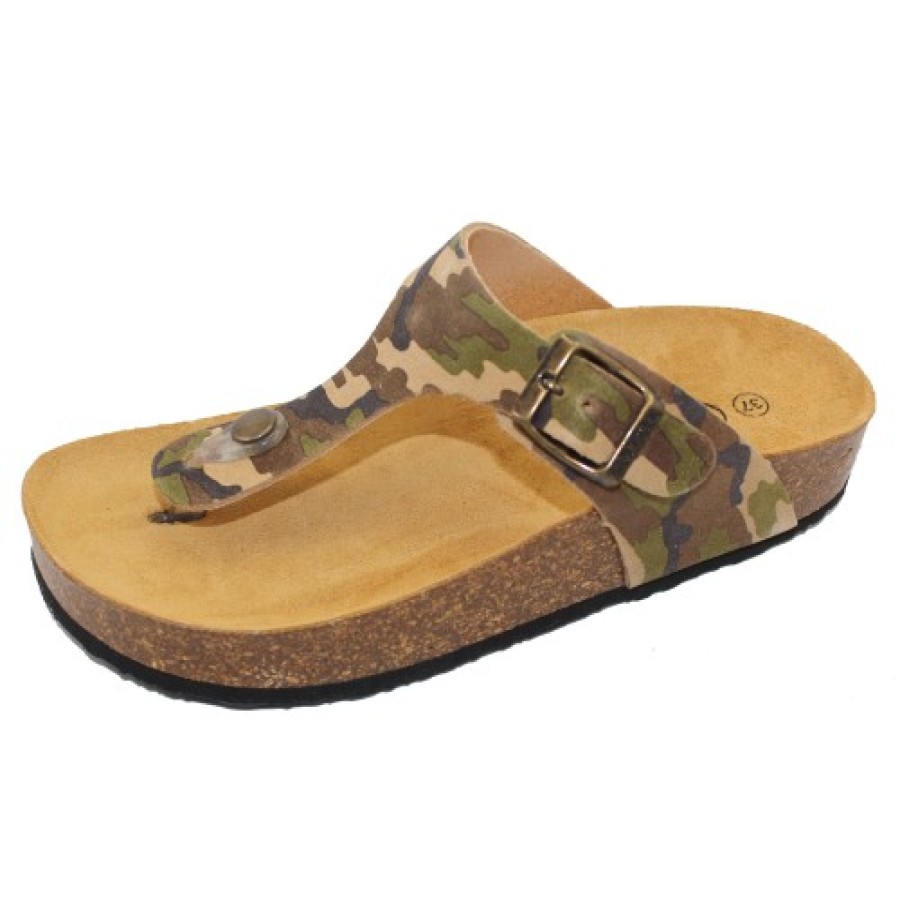 Women'S Plakton Footbed | Plakton Women'S 341671 In Camo Afelpado Suede