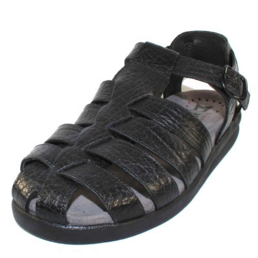 Men'S Mephisto Footbed | Mephisto Men'S Sam In Black Grain Leather