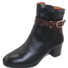 Women'S Pikolinos Zippers | Pikolinos Women'S Calafat W1Z-8977 In Black/Caoba Calfskin Leather