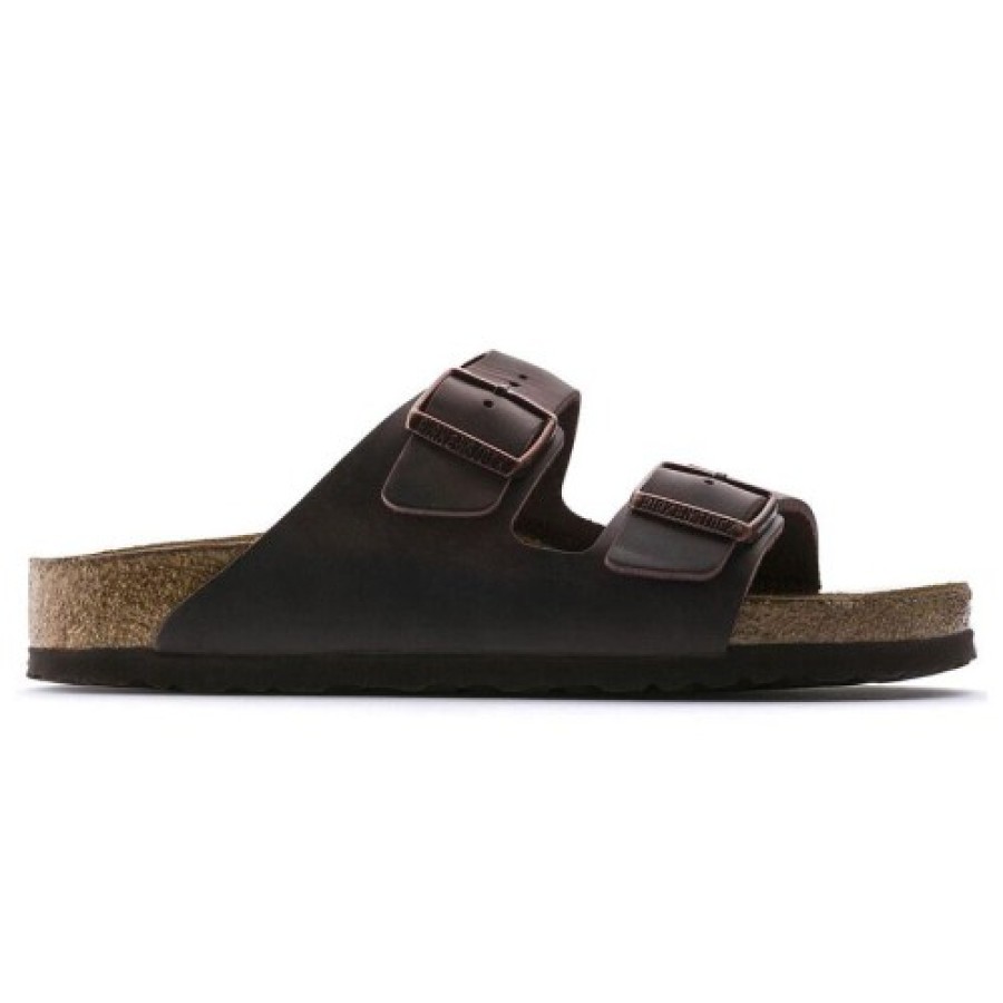 Men'S Birkenstock Footbed | Birkenstock Men'S Arizona Soft Footbed In Havana Oiled Leather