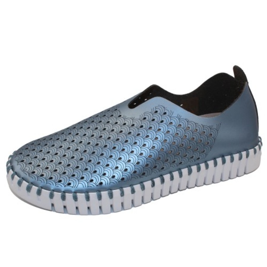 Women'S Ilse Jacobsen Fashion | Ilse Jacobsen Women'S Tulip 3576 In Metallic Blue