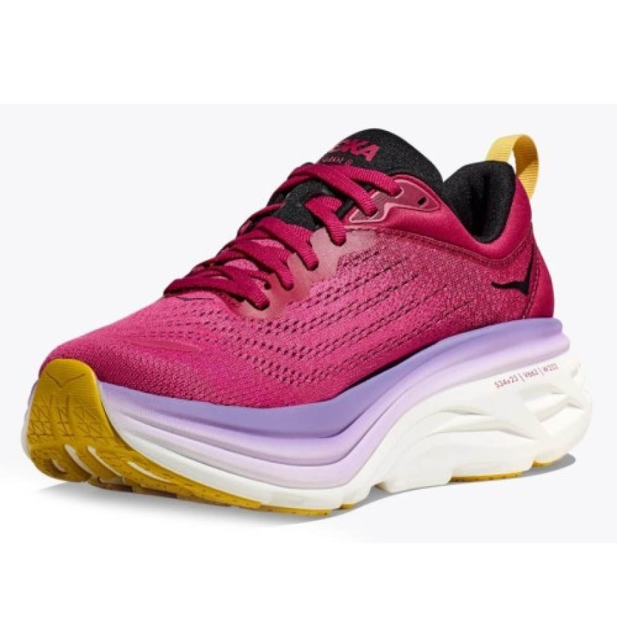 Women'S Hoka One One Women'S New Arrivals | Hoka One One Women'S Bondi 8 In Cherries Jubilee/Pink Yarrow