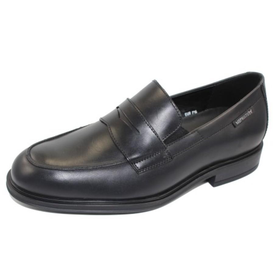 Men'S Mephisto Penny Loafers | Mephisto Men'S Kurtis In Black Hopper Leather 32600