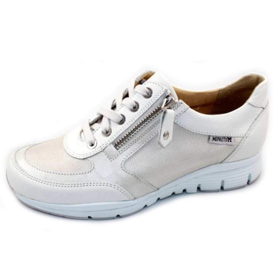 Women'S Mephisto Lace Up | Mephisto Women'S Ylona In White Empire 9230/30/80