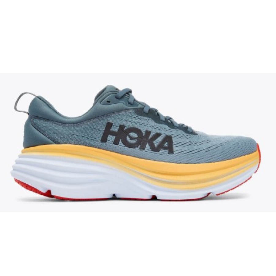 Men'S Hoka One One Lace Up | Hoka One One Men'S Bondi 8 In Goblin Blue/Mountain Spring