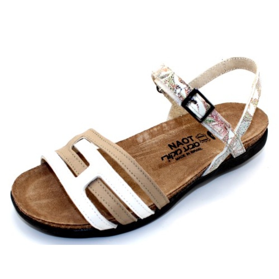 Women'S Naot Travel | Naot Women'S Lucy In Soft White/Soft Beige/Floral Leather