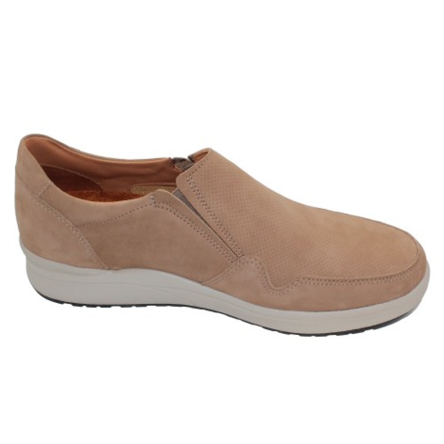 Men'S Mephisto Slip Ons | Mephisto Men'S Valter In Taupe Nomad 25537