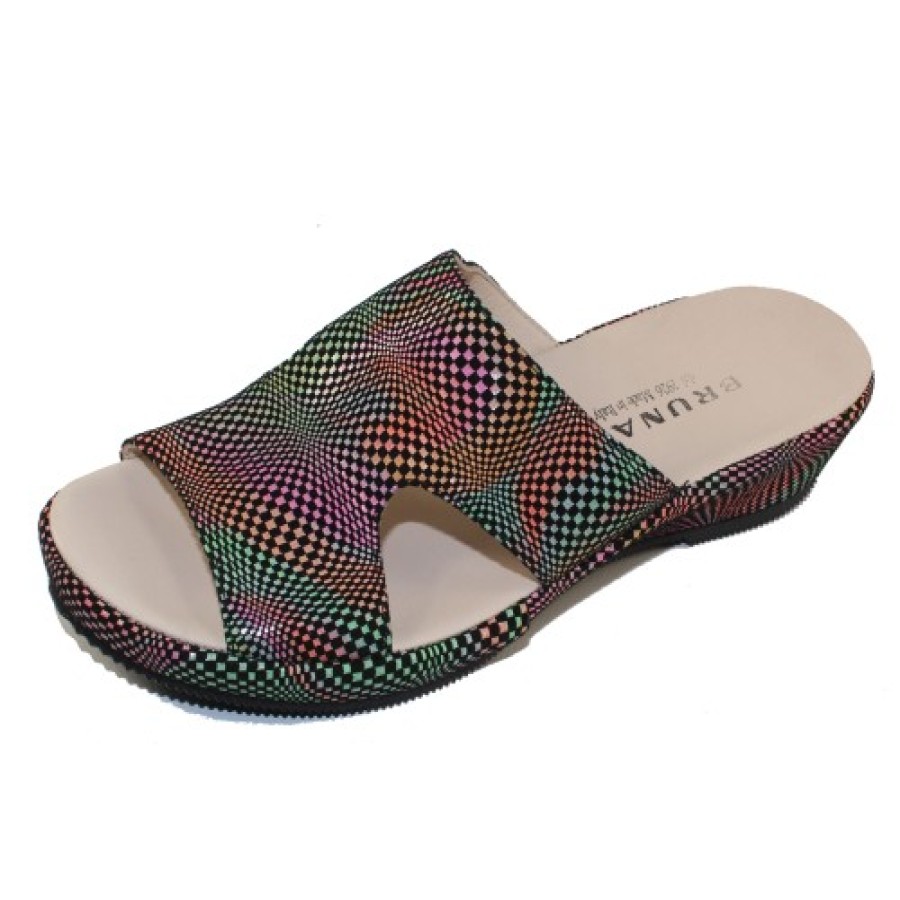 Women'S Brunate Wedges | Brunate Women'S Sd543 In Vasa Strobo Multi Irredescent Leather