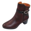 Women'S Pikolinos Boots & Booties | Pikolinos Women'S Calafat W1Z-8977 In Caoba/Black Calfskin Leather