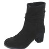 Women'S Lamour Des Pieds Boots & Booties | Lamour Des Pieds Women'S Pivar In Black Kid Suede