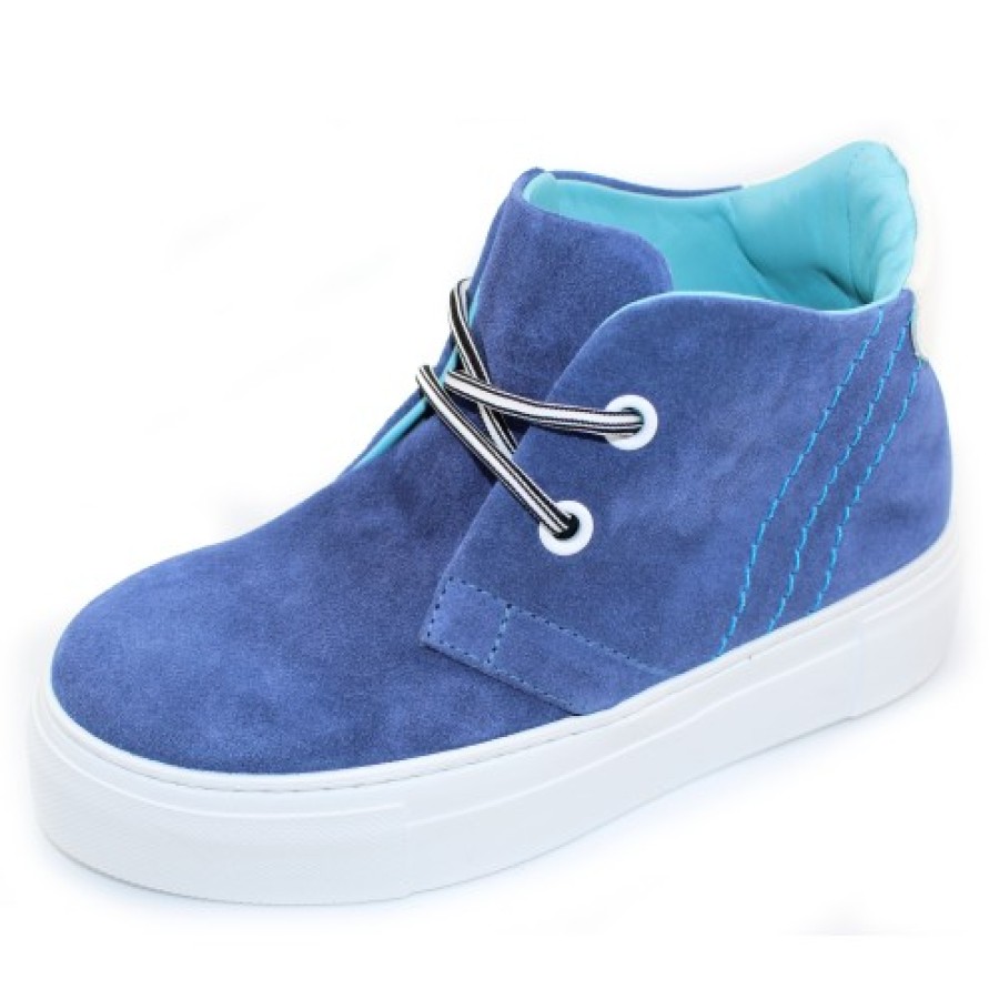 Women'S Thierry Rabotin Wedges | Thierry Rabotin Women'S Adima In Navy Suede/White Leather