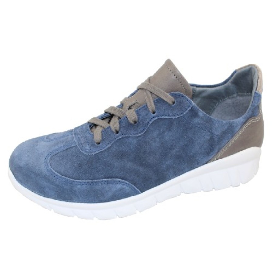 Women'S Naot Fashion | Naot Women'S Infinity In Midnight Blue Suede/Foggy Grey/Speckled Beige Leather