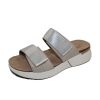 Women'S Naot Footbed | Naot Women'S Calliope In Soft Ivory/Soft Silver Leather /Gray Woven Strap