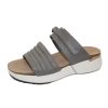 Women'S Naot Slides | Naot Women'S Vesta In Foggy Gray Leather