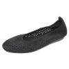 Women'S Arche Flats | Arche Women'S Lilly In Noir Nubuck - Black