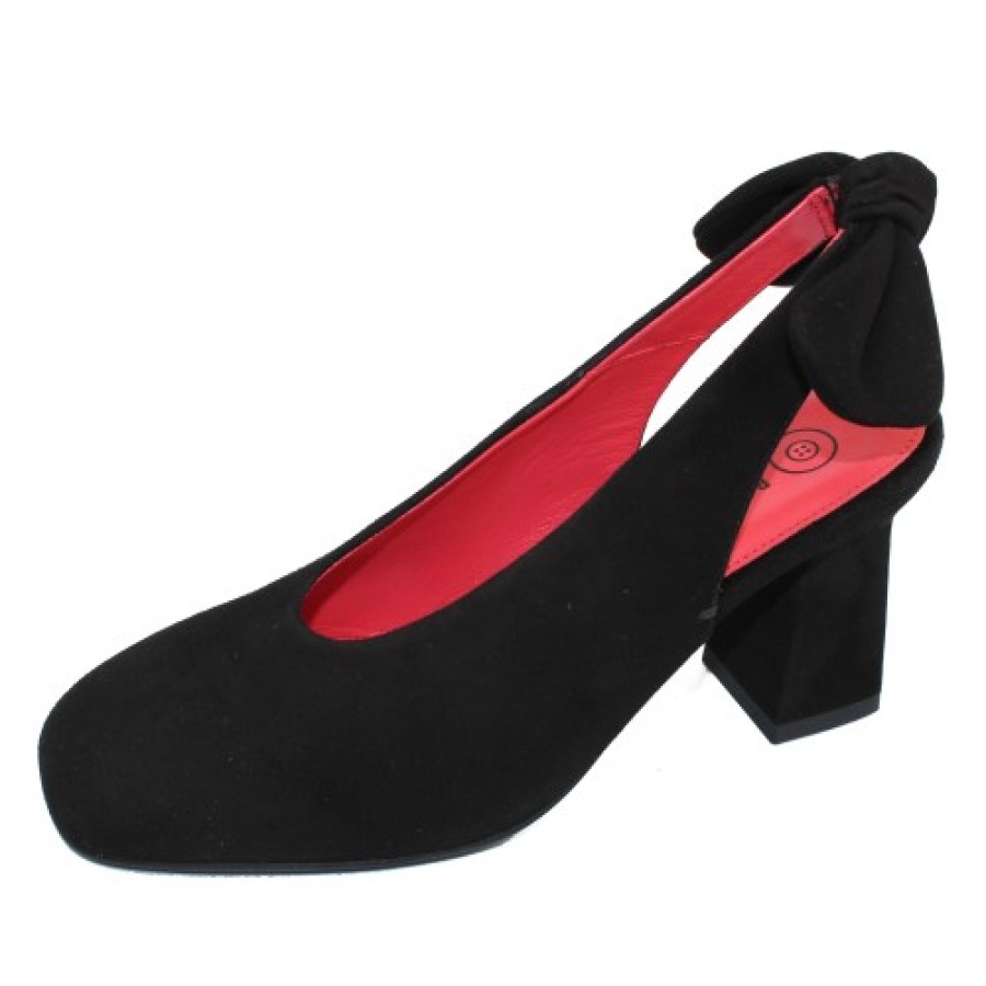 Women'S Pas De Rouge Slingbacks & Backstraps | Pas De Rouge Women'S Chantal 1623 In Black Suede