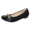 Women'S Lalisa Ballet | Lalisa Women'S Chloe 195203 In Black Suede/Patent Leather/Calfskin Leather