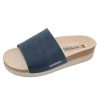 Women'S Mephisto Platforms | Mephisto Women'S Hanik In Navy Sandalbuck 6045