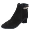 Women'S La Canadienne Warm Lining | La Canadienne Women'S Andrea In Black Waterproof Suede