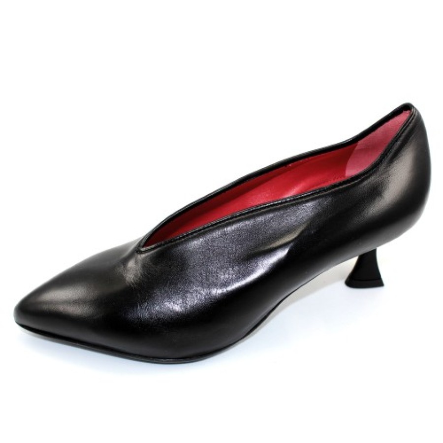 Women'S Pas De Rouge Heels | Pas De Rouge Women'S Janet 4310 In Black Nappa Leather